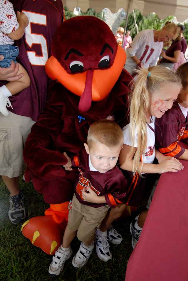 Hokie Bird with Kids Hokie Bird with Kids