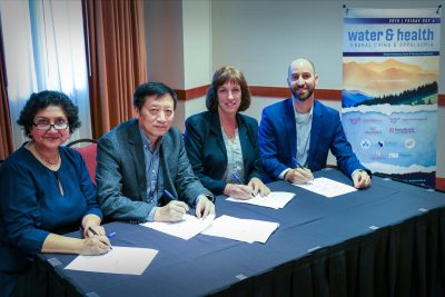 Scientists from Virginia Tech, UC Berkeley, and China signed a Memorandum of Understanding for a collaborative research program to tackle water and health issues in China and Appalachia. Photo credit: Alex Crookshanks. 